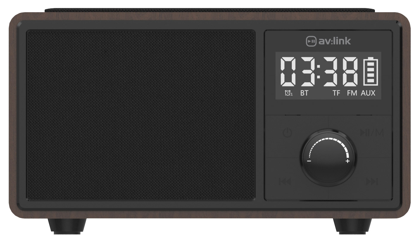 AvLink Fusion Bluetooth Φορητό Ηχείο με Ρολόι, FM και Βάση Ασύρματης Φόρτισης