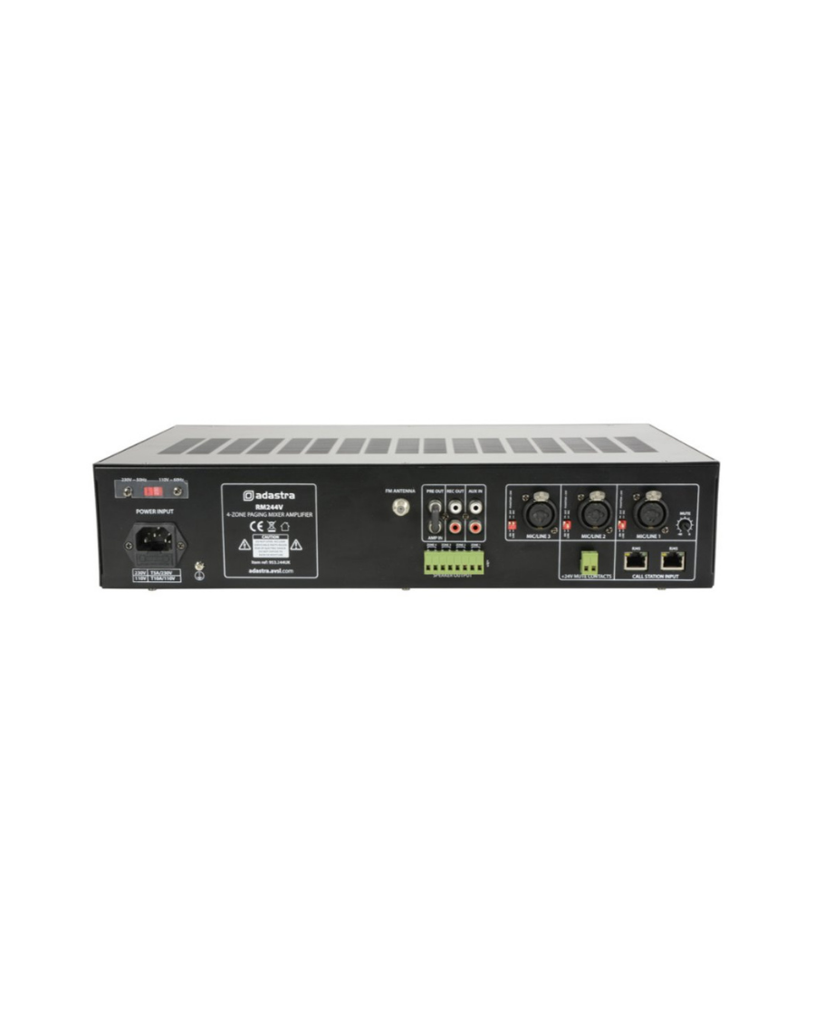 Adastra RM244V 100V/8Ω Μίκτης-Ενισχυτής 4 Ζωνών Με USB/SD/FM & Bluetooth 240W 2U