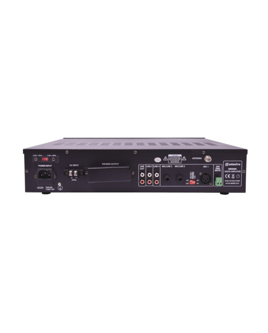 Adastra RM360S 100V/8Ω Μίκτης-Ενισχυτής Με USB/SD/FM & Bluetooth 360W 2U