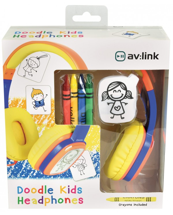 AvLink Doodle Orange Παιδικά Ακουστικά