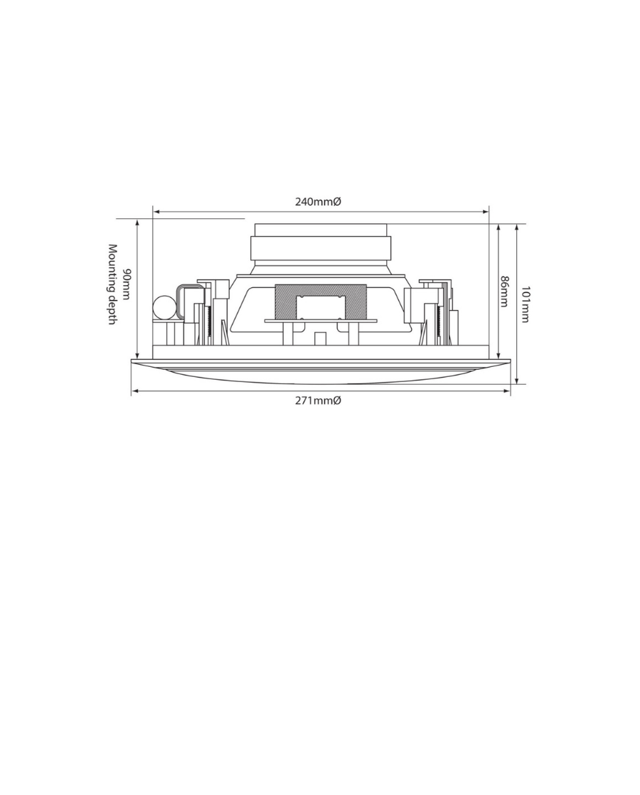 Adastra CSW8 Ηχείο Οροφής Sub 8″  2×8Ω 2x40W