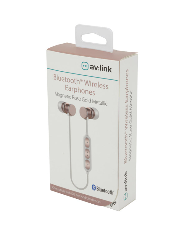 AvLink EMBT1-RSE Bluetooth Μεταλλικά Μαγνητικά Ακουστικά