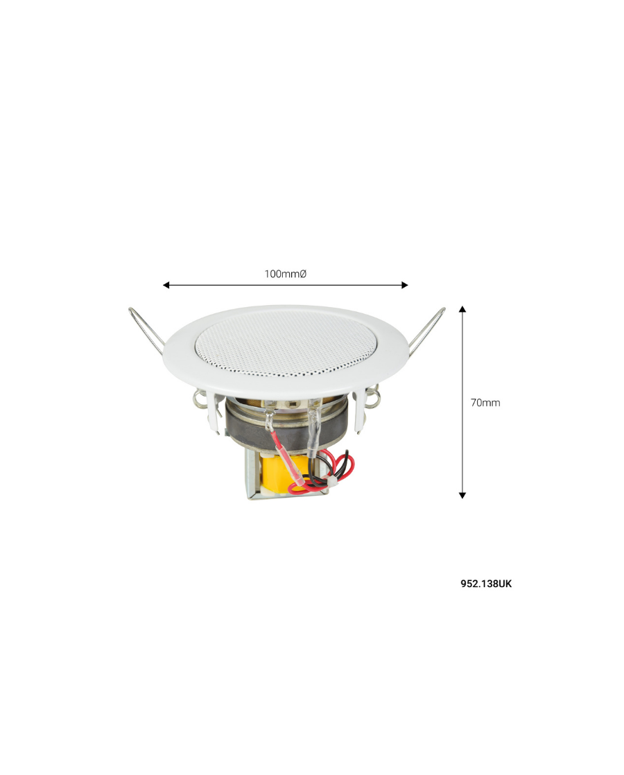 Adastra EC36V Αδιάβροχο ηχείο Οροφής 3″ 100V 6W