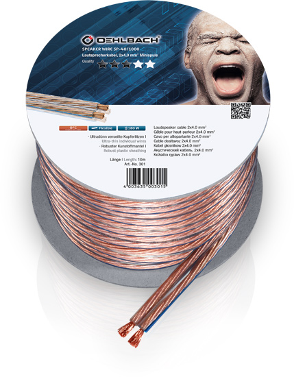 Oehlbach Speaker Wire SP-40 Καλώδιο Ηχείων 2 x 4 mm² 10m