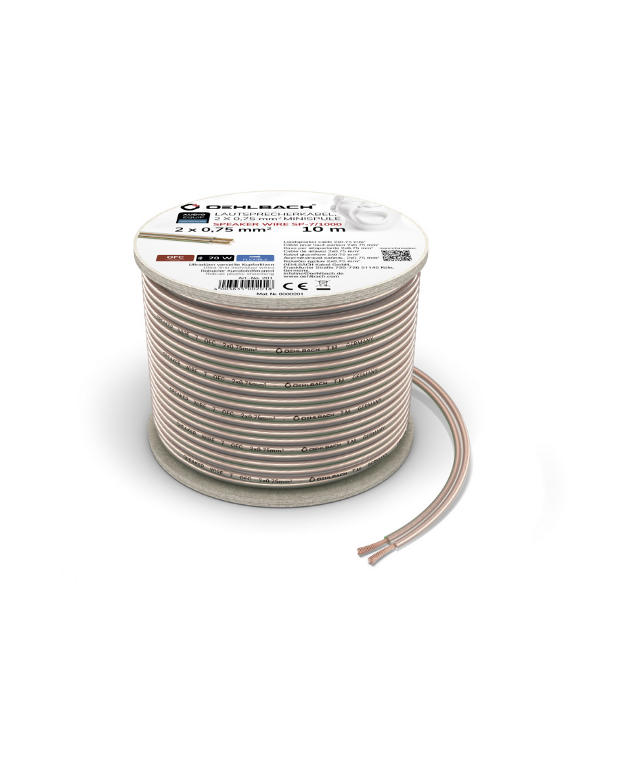 Oehlbach Speaker Wire SP-7 Καλώδιο Ηχείων 2 x 0,75 mm² 10m