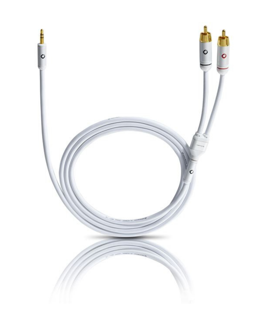 OEHLBACH i-Connect J Καλώδιο ήχου φορητής συσκευής  3.5mm Jack  – 2 x RCA  1.5m Λευκό