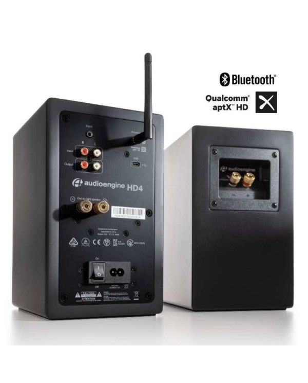 Audioengine HD4 Bluetooth Αυτοενισχυόμενα Ηχεία Βιβλιοθήκης 4” 30W RMS Μαύρα