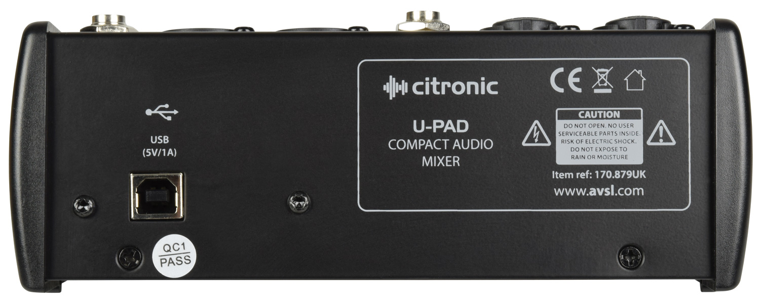 Citronic U-PAD Compact Κονσόλα Μίξης 3 Καναλιών με USB (Τεμάχιο)