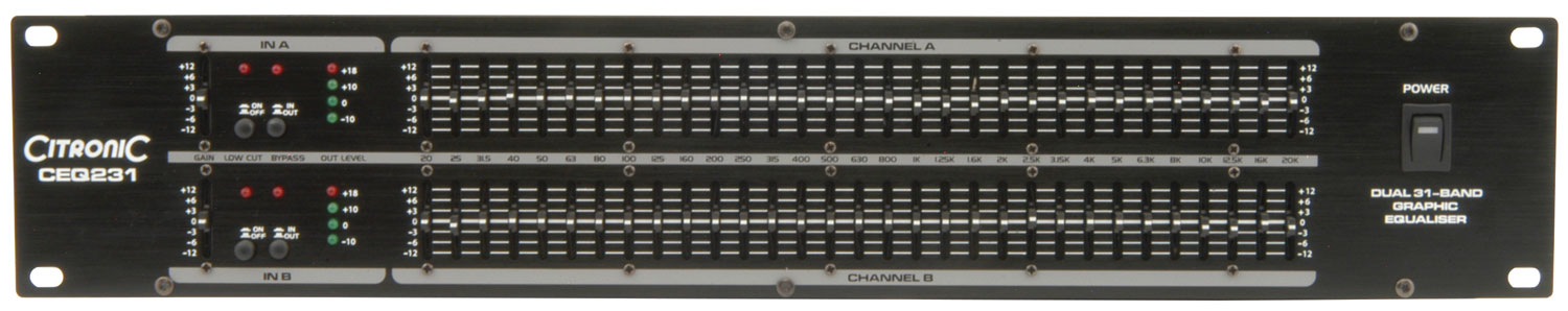 Citronic CEQ231 Ισοσταθμιστής Dual 31 Band Graphic (Τεμάχιο)
