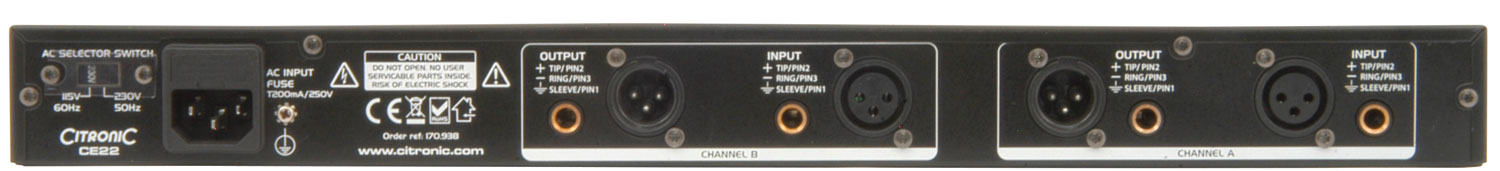 Citronic CE22 Στερεοφωνικός Επεξεργαστής Enhancer / Exciter (Τεμάχιο)