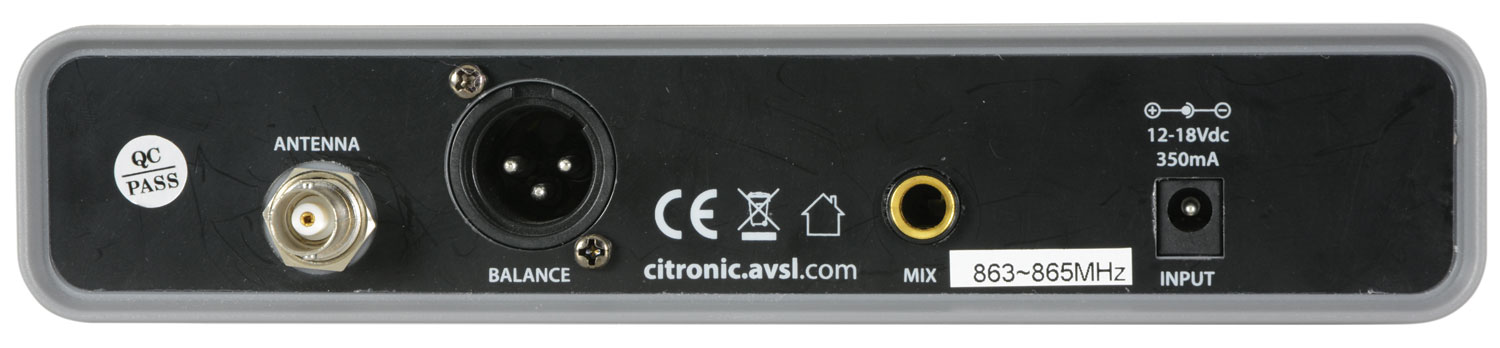 Citronic RU105-N Επαγγελματικό Δυναμικό Ασύρματο Χειλόφωνο και Μικρόφωνο Πέτου UHF (Σετ)