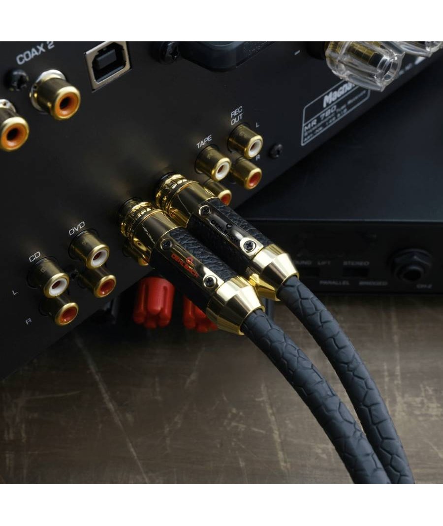 Oehlbach Black Connection Master High End Διπλό NF RCA Καλώδιο 1.25m ( Τεμάχιο)