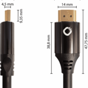 Oehlbach Black Magic MKII Καλώδιο HDMI® 2.1 48Gbps 8K/60Hz 30 χρόνια Εγγύηση 2m ιδανικό για PS5, XBOX Μαύρο (Τεμάχιο)