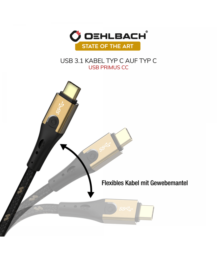 Oehlbach USB Primus CC Καλώδιο USB 3.1 Type C – Type C 3 m (Τεμάχιο)