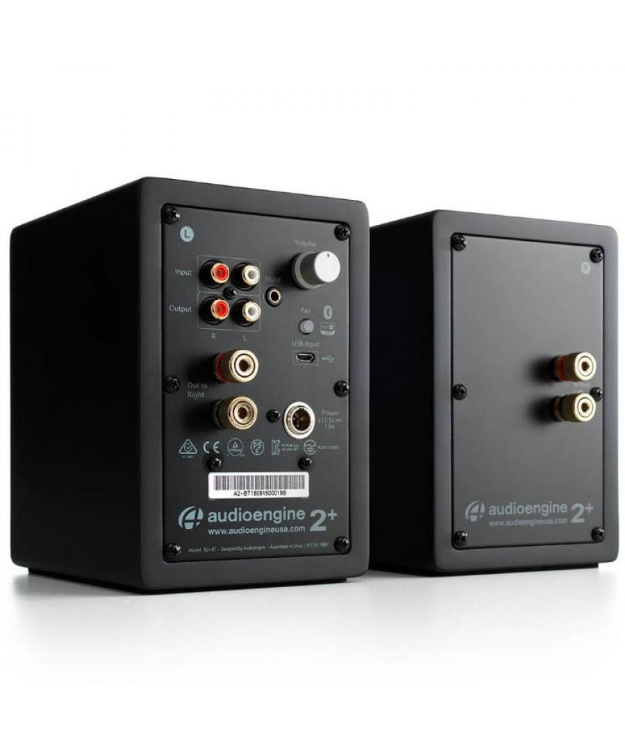 Audioengine A2+Wireless Ασύρματα Αυτοενισχυόμενα Ηχεία Υπολογιστή 2.75” 15W RMS Μαύρα (Ζεύγος)