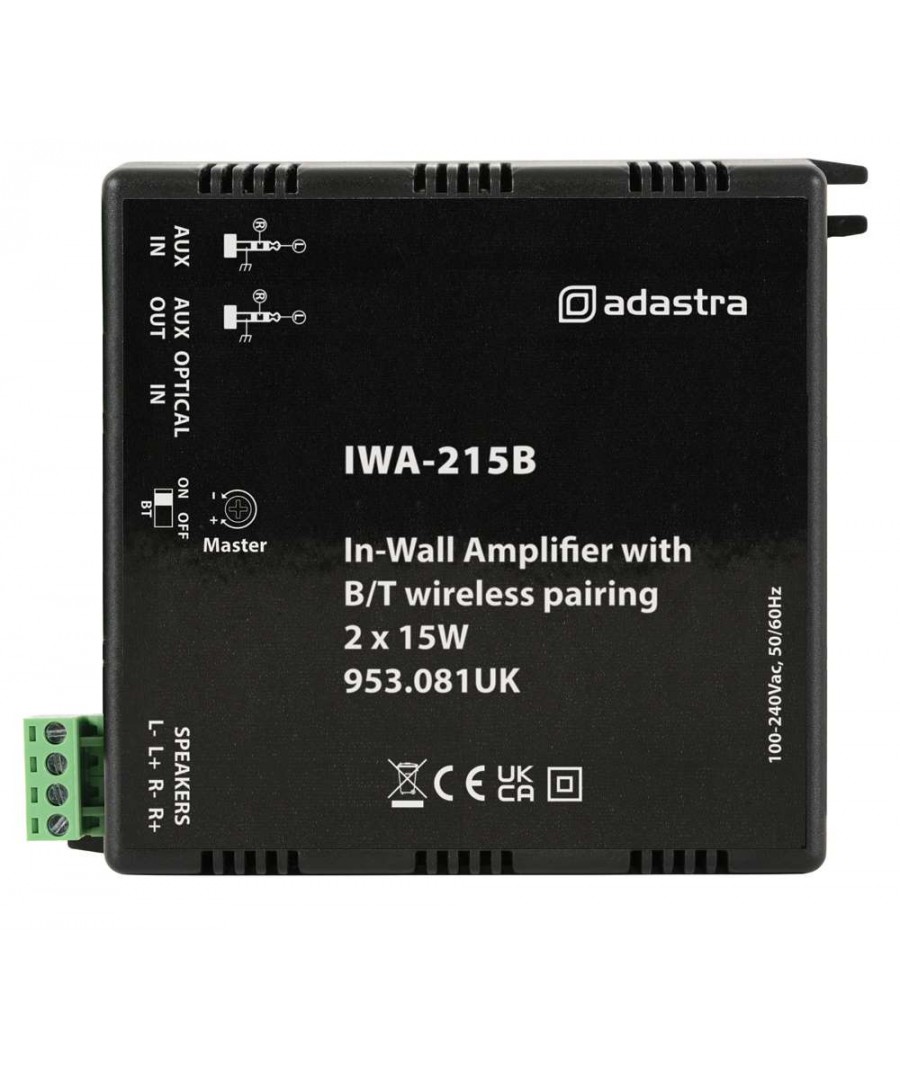 Adastra IWA-215B Εντοιχισμένος Ενισχυτής με Bluetooth 2x15W (Τεμάχιο)