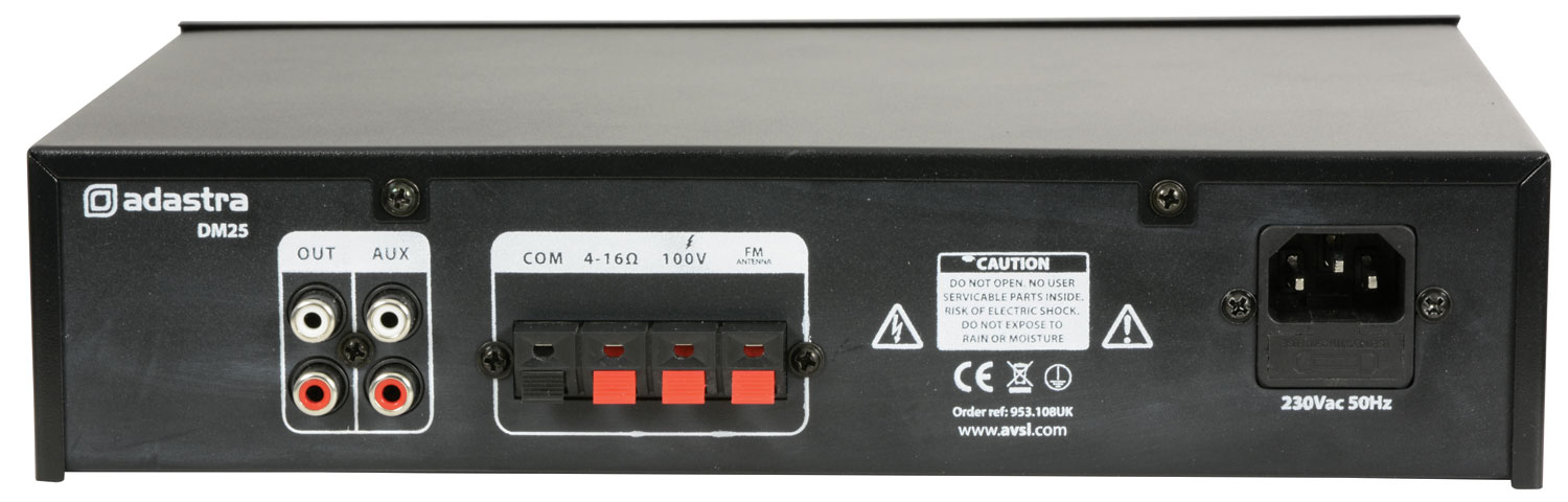 Adastra DM25 Ενισχυτής Με USB/FM Και Bluetooth 25W RMS (Τεμάχιο)