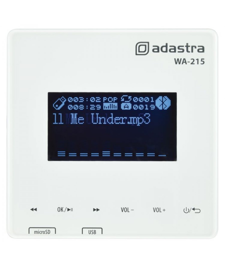 Adastra WA-215 Επιτοίχιος Ενισχυτής με Media Player και Bluetooth 2 x 15W RMS (Τεμάχιο)