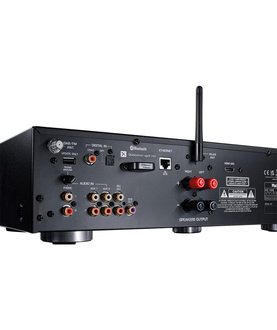 Magnat MC 400 High-End Stereo Ενισχυτής NETWORK/CD/DAB/FM με Bluetooth Μαύρο (Τεμάχιο) Διαθέσιμο για ακρόαση