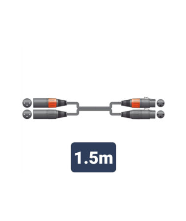 2XF-2XM150 Καλώδιο Ήχου 2 x XLR Female – 2 x XLR Male 1.5m (Τεμάχιο)