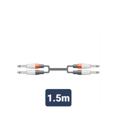 2M6J-J150 Καλώδιο Ήχου 2 x 6.3mm Mono Jack Plugs – 2 x 6.3mm Mono Jack Plugs 1m (Τεμάχιο)