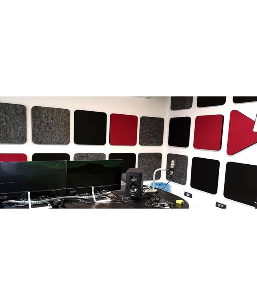 Audiodesigner ECOPLAN® Triangle Ηχοαπορροφητικά Πάνελ 80 cm Μαύρο (Σετ 4 Τεμαχίων)