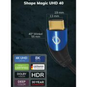 Oehlbach SHAPE MAGIC UHD 40 Καλώδιο Ultra High-Speed HDMI 2.1 1,5m Black (Τεμάχιο)