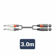 26J-2XM300 Καλώδιο Ήχου 2 x 6.3mm Mono Jack Plugs – 2 x XLR Male 3m (Τεμάχιο)