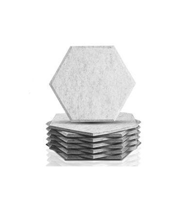 Audiodesigner PET Hexagon Grey Ηχοαπορροφητικά Πάνελ 20 cm με Βενζινόκολλα (Σετ)