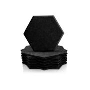 Audiodesigner PET Hexagon Black 6 Ηχοαπορροφητικά Πάνελ 20 cm με Βενζινόκολλα (Σετ)