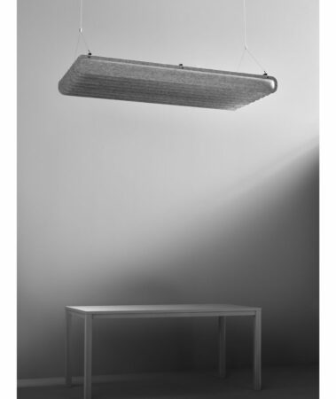 Audiodesigner Silentum Hanging with break Ηχοαπορροφητικά Πάνελ Οροφής 14,5x180x4,5 cm Light Grey (Σετ 5 Τεμαχίων)