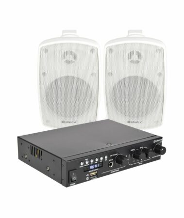 Adastra Smart Pack Outdoor2 Πακέτο με Στερεοφωνικό Ενισχυτή A22 και 2 Επιτοίχια Ηχεία BH3-W Λευκά