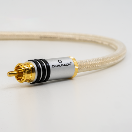 Oehlbach Silvershield Flex Digital audio cinch cable RCA to RCA Transparent Silber 50 cm