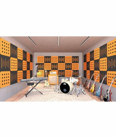 Audiodesigner Ecoplan Sounder Black/Orange Ηχοαπορροφητικό Πάνελ Πολυεστέρα 600x600x40 mm / 0,36 τ.μ.